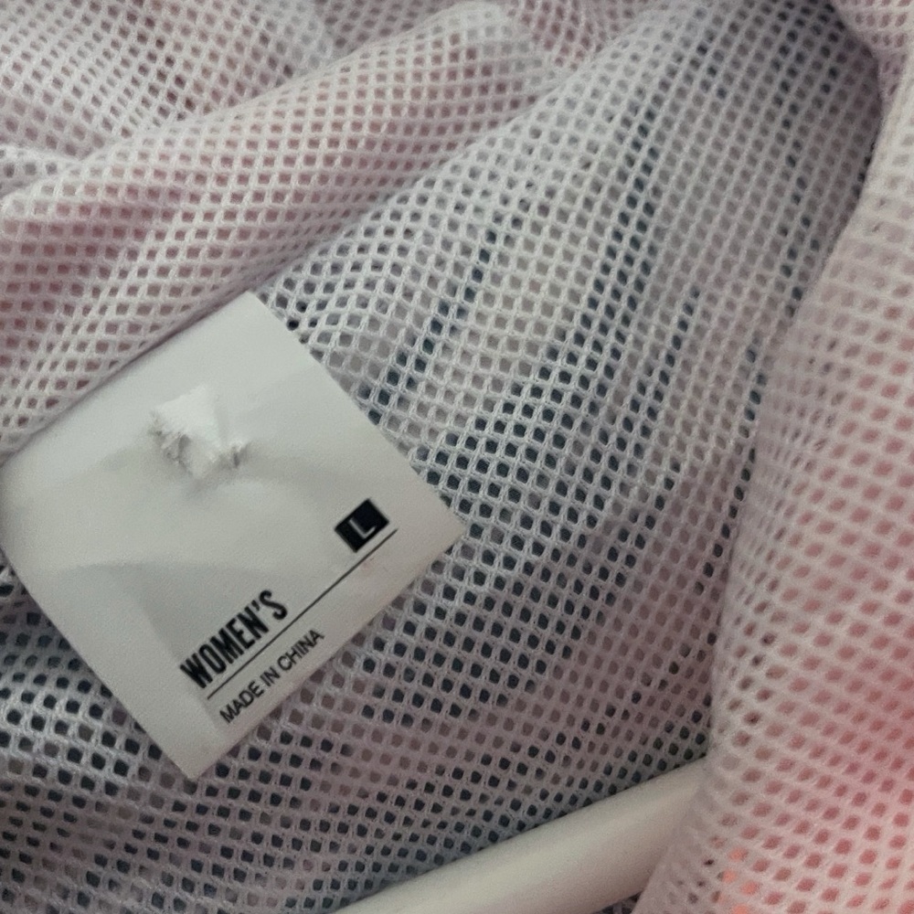 Peach Colored Track Jacket Window Breaker Athletic Apparel Walking Pullover - Picture 4 of 7